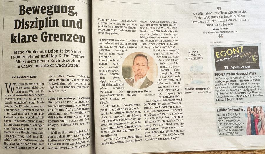 Bericht in der Kleinen Zeitung